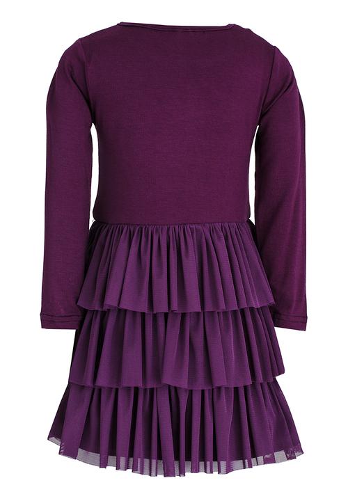 See-Saw - Tiered Mesh Dress Dark Purple
