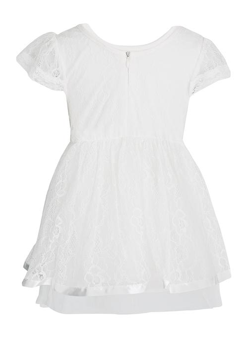 Pop Candy - Lace Detail  Dress White