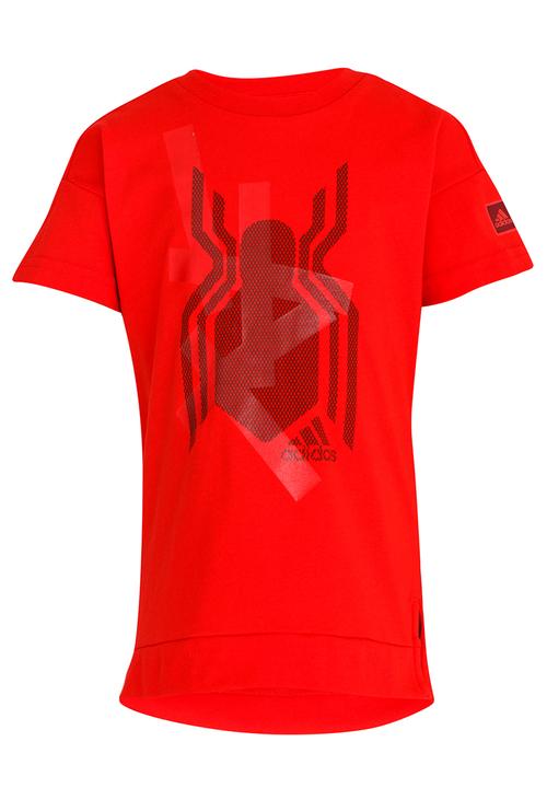 adidas Performance - Marvel Spider Man Graphic   Tee Red