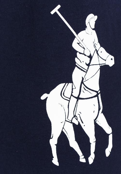 POLO - Big Pony Print Tee Navy