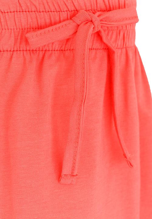 See-Saw - Knee Length Printed Knit Skirt Coral