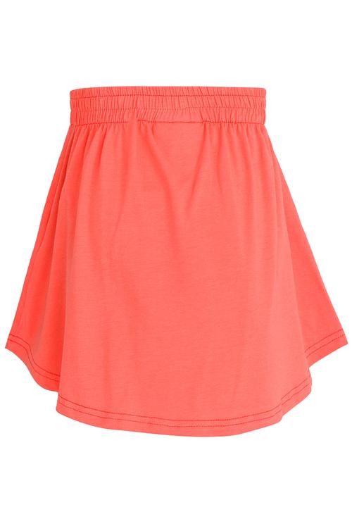 See-Saw - Knee Length Printed Knit Skirt Coral