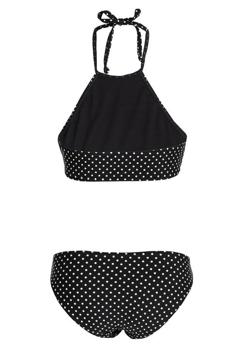 Sun Things - Halter Top & Basic Panty Set Black and White