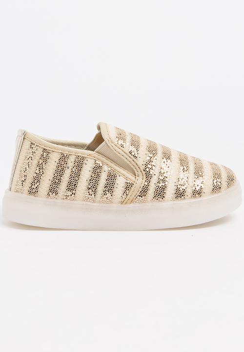 Pop Candy - Light up Loafer Gold