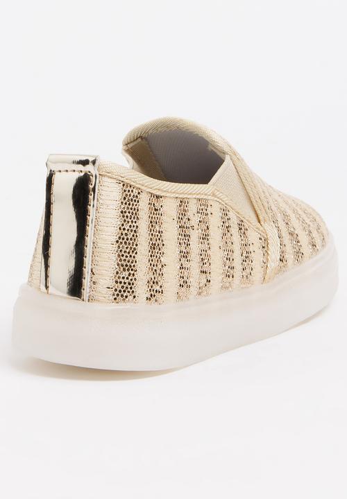 Pop Candy - Light up Loafer Gold
