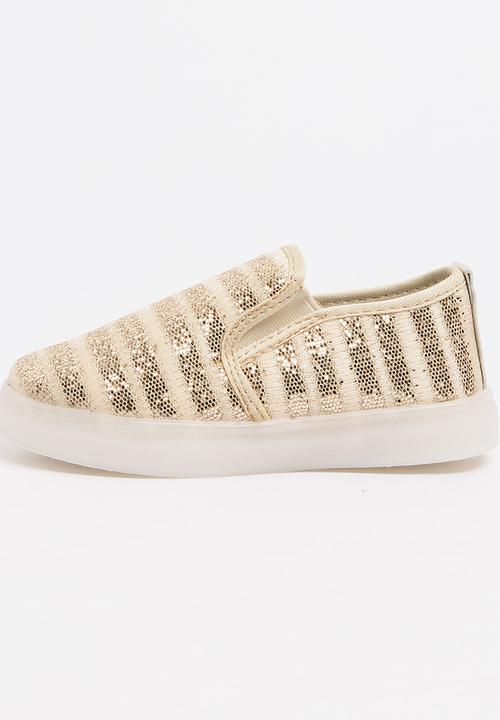 Pop Candy - Light up Loafer Gold