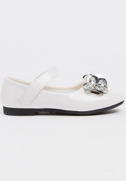 Pop Candy - Embellished Pumps White