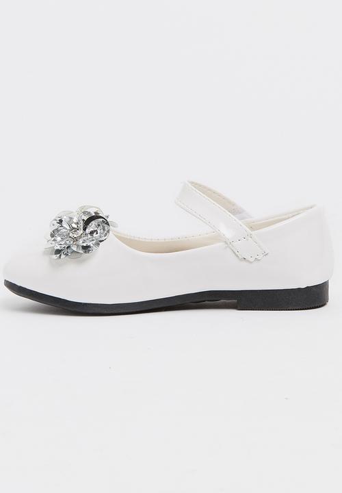 Pop Candy - Embellished Pumps White