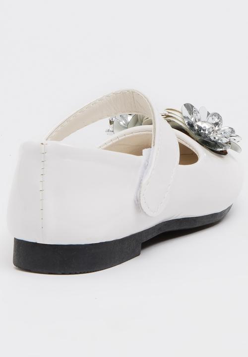 Pop Candy - Embellished Pumps White