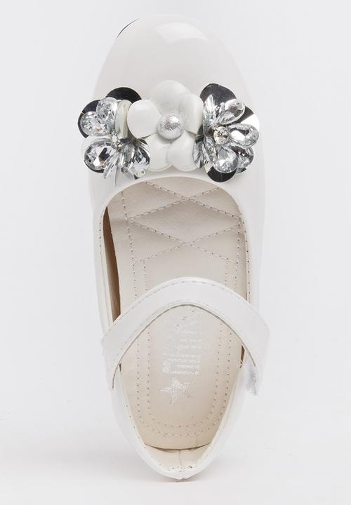 Pop Candy - Embellished Pumps White