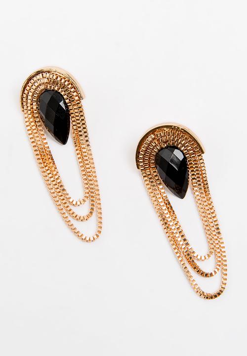 STYLE REPUBLIC - Chain Drop Statement Earrings Gold