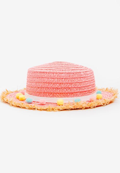 Pop Candy - Straw Fedora Pale Pink