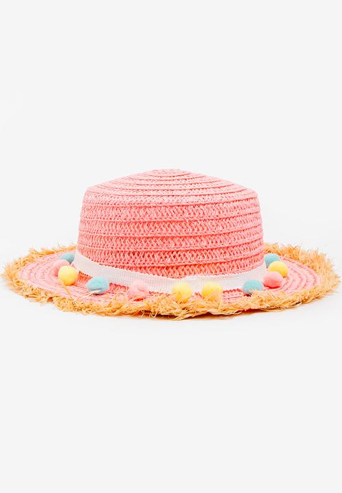 Pop Candy - Straw Fedora Pale Pink