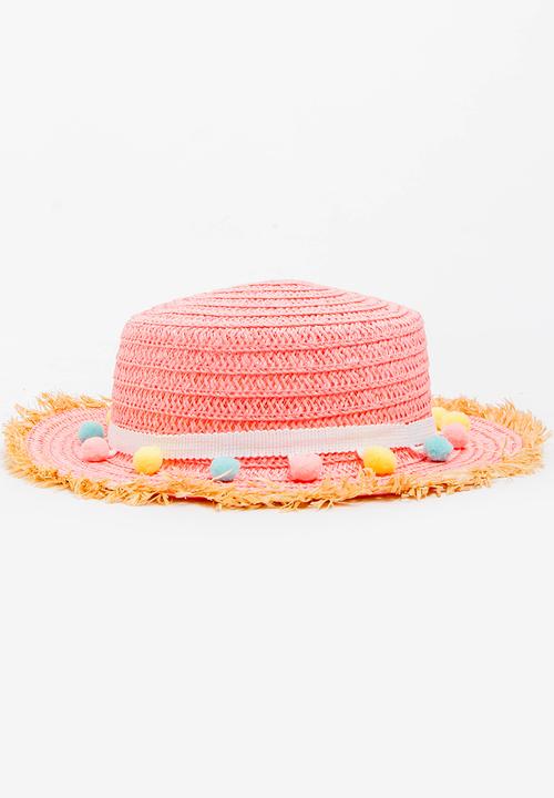 Pop Candy - Straw Fedora Pale Pink