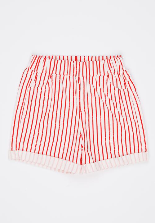 Pop Candy - Stripe  Short Red