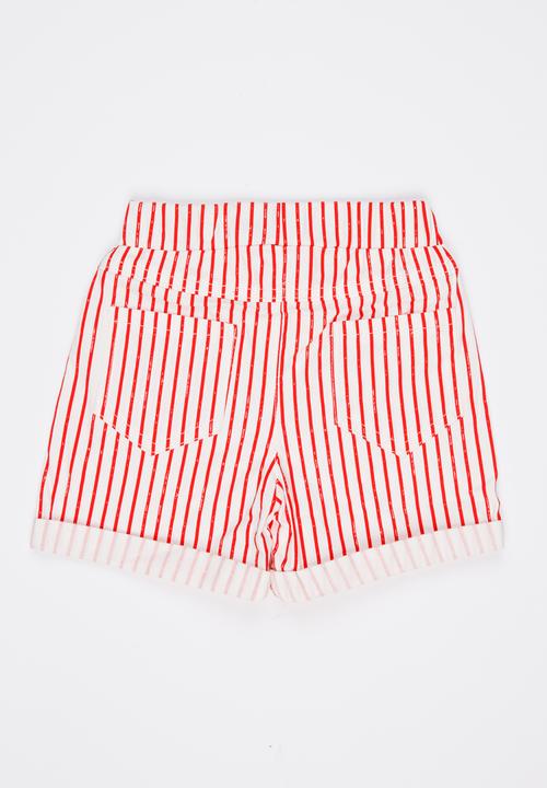 Pop Candy - Stripe  Short Red