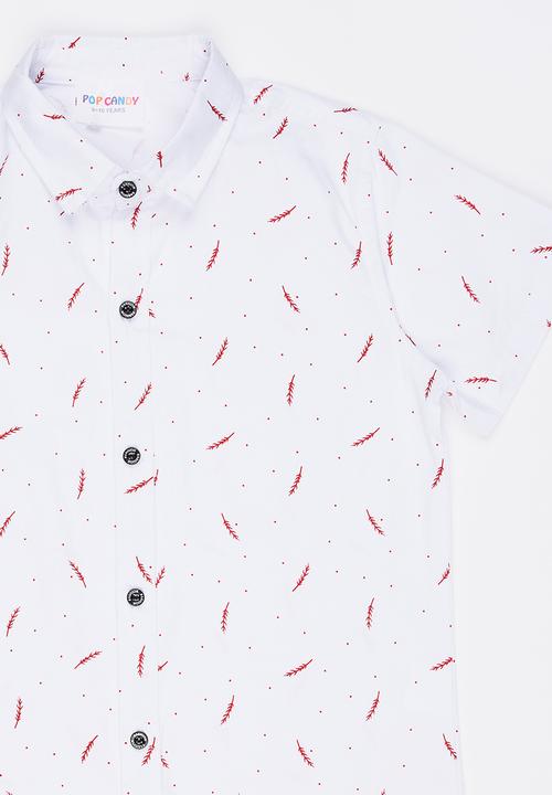 Pop Candy - Patterned Shirt White
