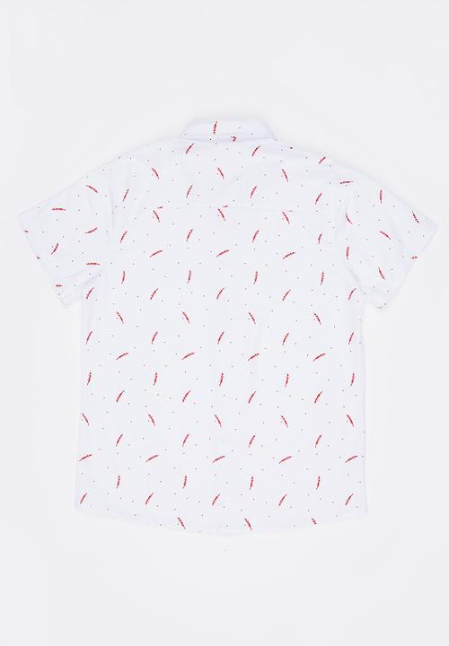 Pop Candy - Patterned Shirt White