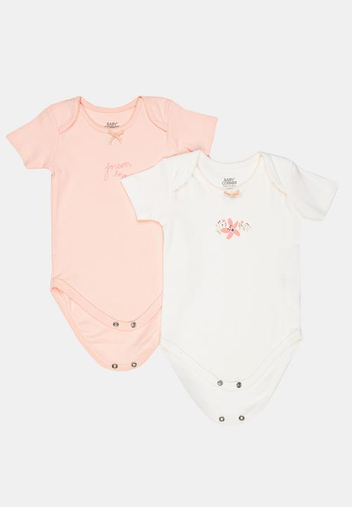 Baby Corner - 5 Pack Short Sleeve Bodysuit Multi-colour
