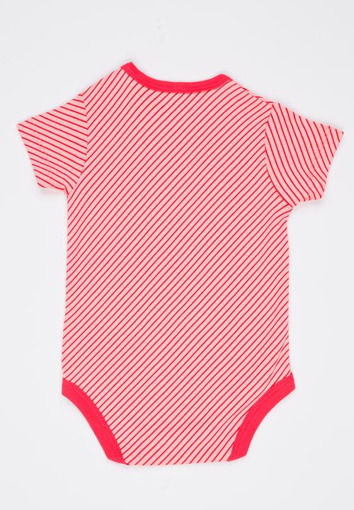 Soobe - Short Sleeve Printed  Bodysuit Mid Pink