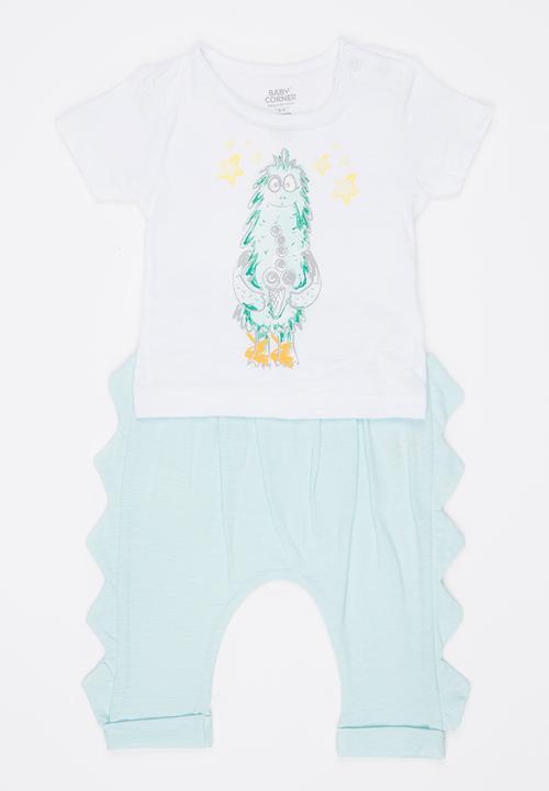 Baby Corner - 2 Piece T-shirt Short Set Multi-colour
