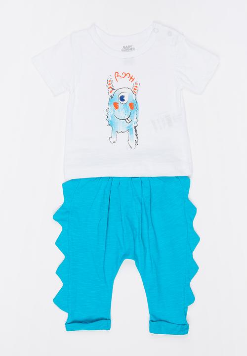 Baby Corner - 2 Piece T-shirt Short Set Blue