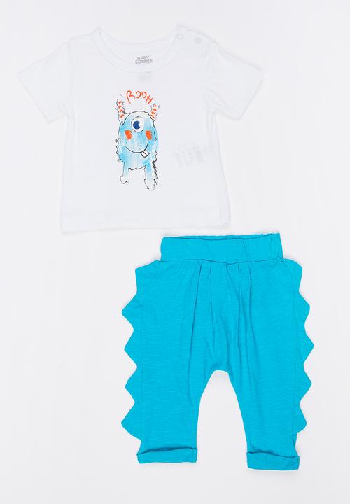 Baby Corner - 2 Piece T-shirt Short Set Blue
