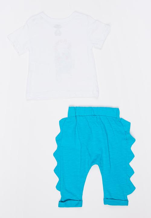 Baby Corner - 2 Piece T-shirt Short Set Blue