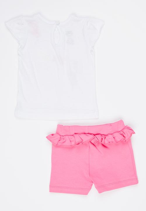 Baby Corner - 2 Piece T-shirt Short Set Multi-colour