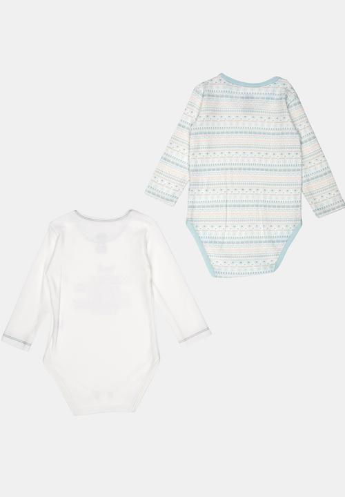 Baby Corner - 2 Pack Long Sleeve Bodysuit Multi-colour