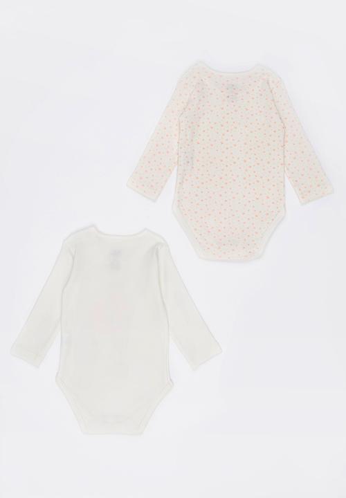 Baby Corner - 2 Pack Long Sleeve Bodysuit Multi-colour