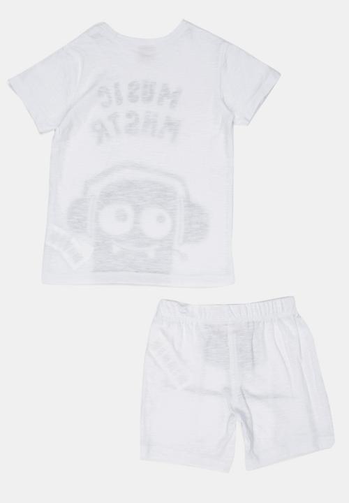 Soobe - Knitted Top And Pants Set White