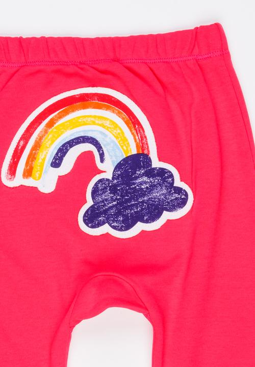 Soobe - Girls Printed Jogger Dark Pink