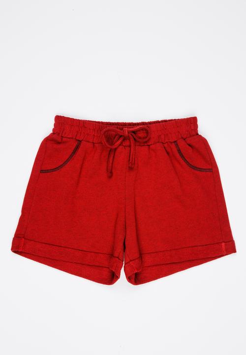 Rebel Republic - Fleece Shorts Burgundy