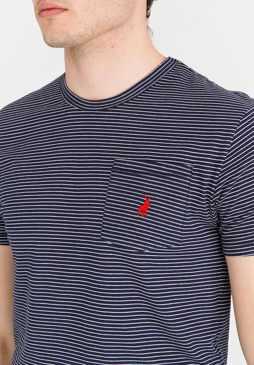 POLO - Fine Stripe T Shirt Navy