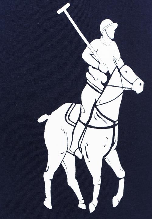 POLO - Big Pony Print Tee Navy