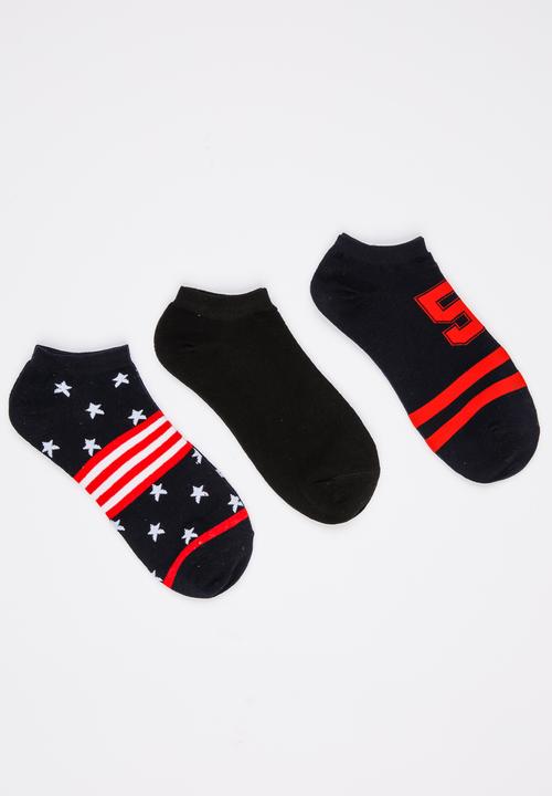 Pop Candy - Boys Printed 3 Pack Socks Multi-colour