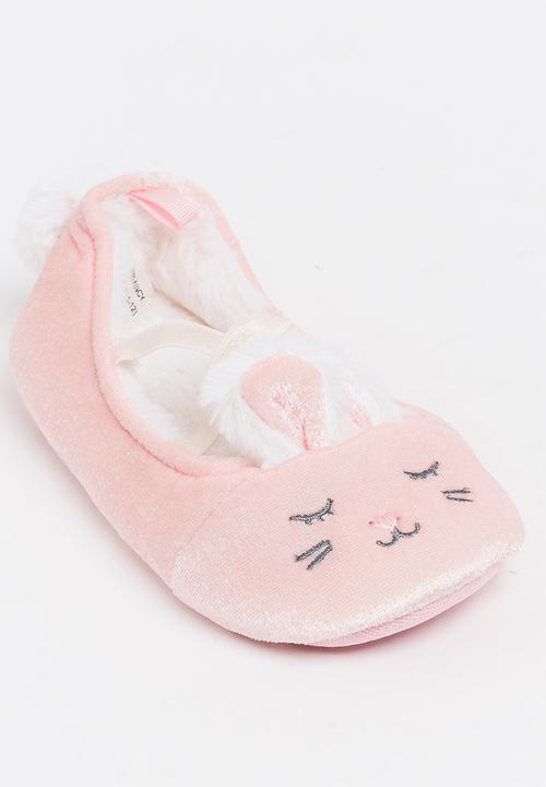 Pop Candy - Fluffy Bunny Slippers Pale Pink