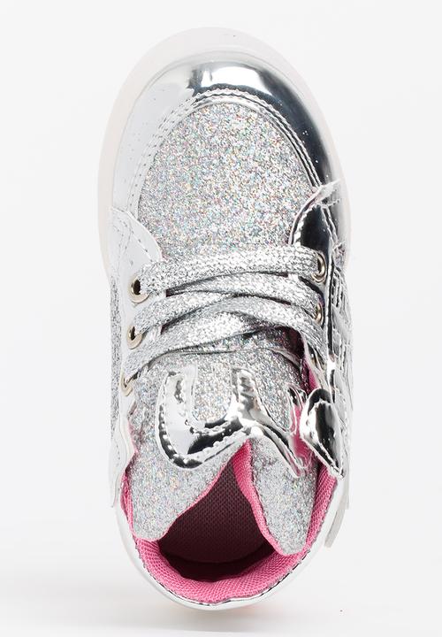 Pop Candy - Light Up Hi Tops Silver