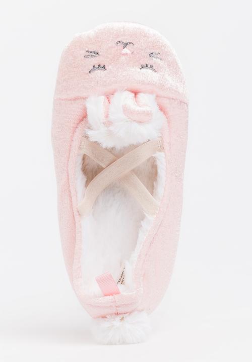 Pop Candy - Fluffy Bunny Slippers Pale Pink
