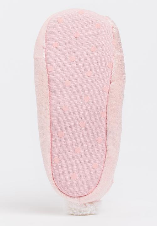 Pop Candy - Fluffy Bunny Slippers Pale Pink