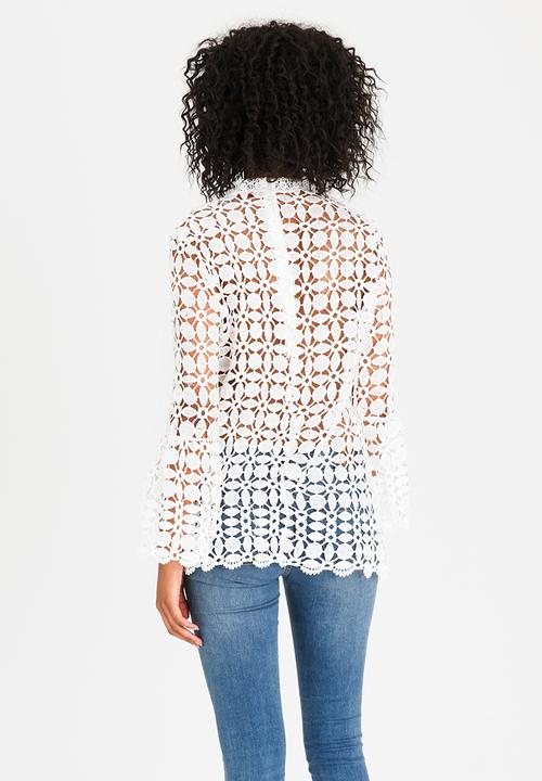 Revenge - Lace Detail Top White
