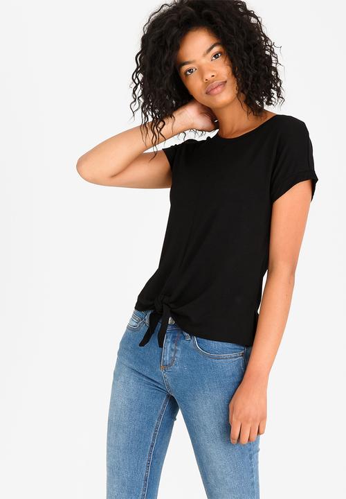 Noisy May - Crips Knot Detail Top Black