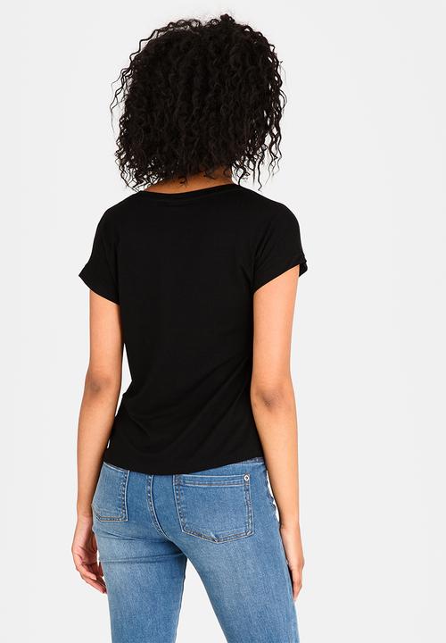 Noisy May - Crips Knot Detail Top Black