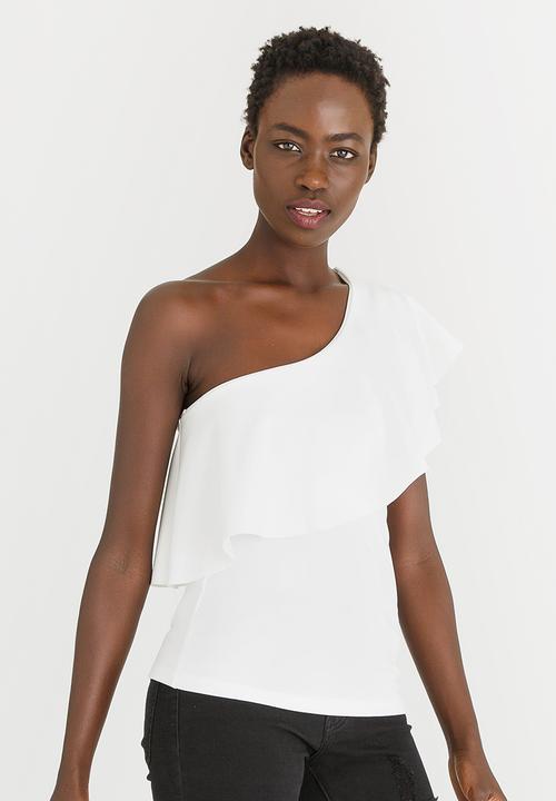 STYLE REPUBLIC - One Shoulder Top Off White