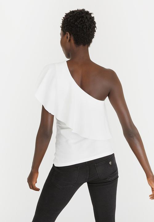 STYLE REPUBLIC - One Shoulder Top Off White