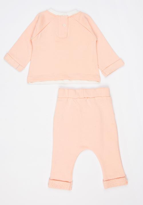 Baby Corner - French Terry Harem Pants Set Multi-colour