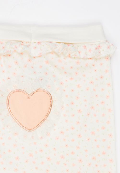 Baby Corner - Frilly Footed Pants Cream