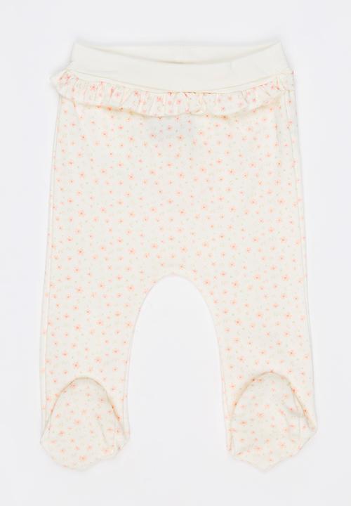Baby Corner - Frilly Footed Pants Cream