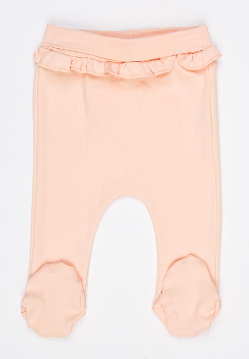 Baby Corner - Frilly Footed Pants Peach